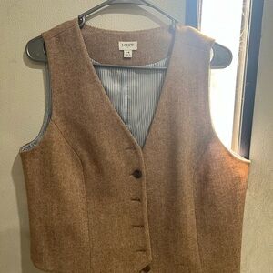 J.Crew Tan Herringbone Vest